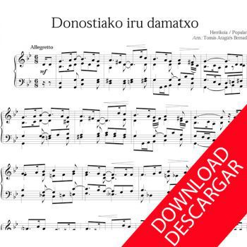 Donostiako hiru damatxo Piano Partitura pdf descargar