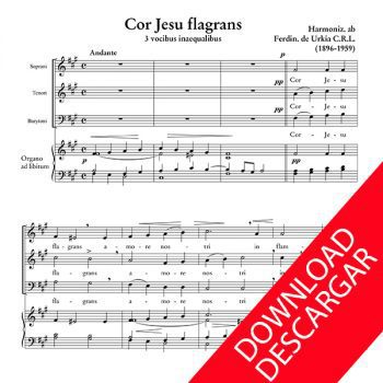 Cor Jesu flagrans - Fernando Urkia - Partitura para Coro y Órgano