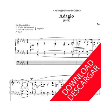 Adagio - Nemesio Otaño - Partitura para órgano