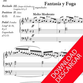 Fantasía y Fuga - Bernardo Gabiola - Partitura para órgano