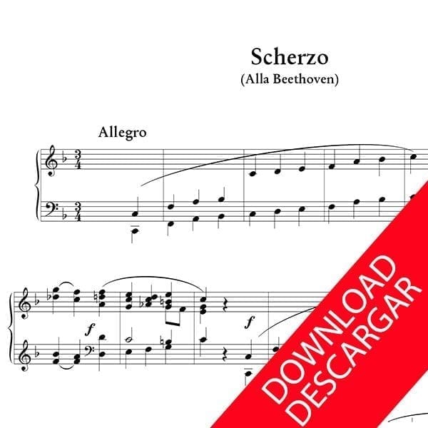 Scherzo alla Beethoven - José María Beobide - Partitura para Órgano