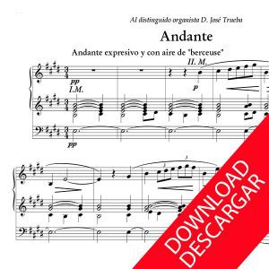 Andante - José María Beobide - Partitura para Órgano