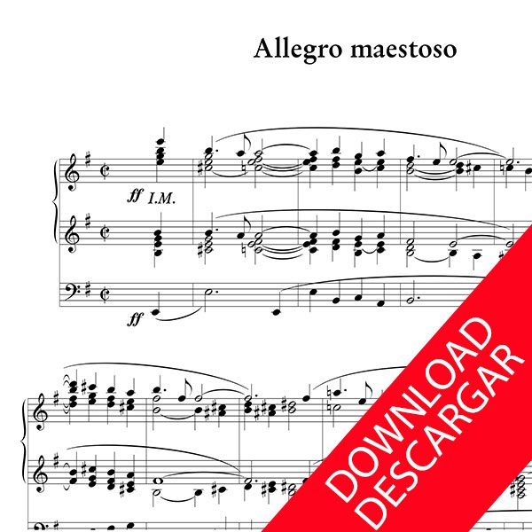 Allegro maestoso - Luis Urteaga - Partitura para Órgano