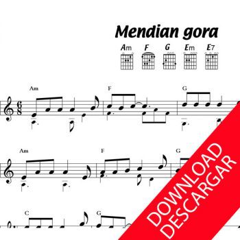 Mendian gora - Imanol - Partitura para guitarra