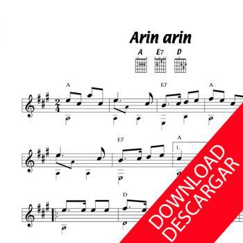 Arin arin - Partitura para Guitarra