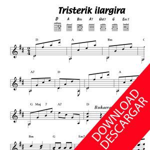 Tristerik ilargia - Partitura para Guitarra