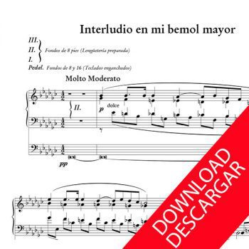 Interludio en Mi b Mayor - Jesús Guridi - Partitura para Órgano