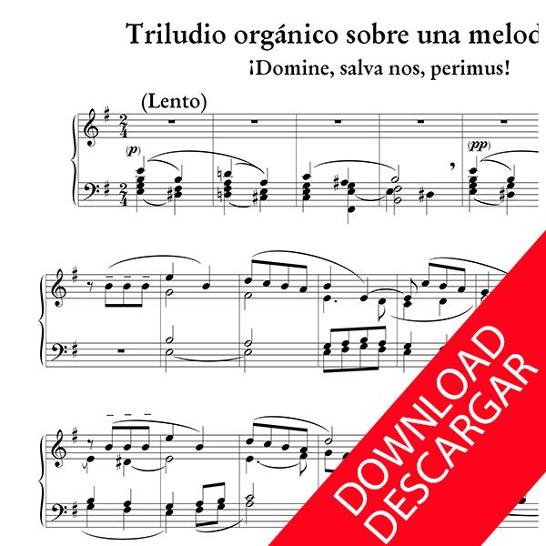 Triludio orgánico sobre una melodía vasca - Luis Iruarrizaga - Partitura para Órgano