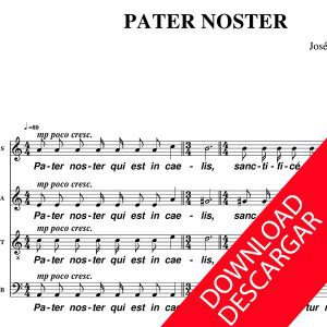 Pater Noster - José Luis Fernández Coll - Partitura para Coro Mixto