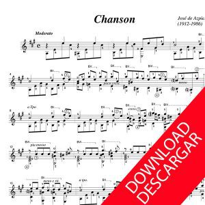 Chanson pour la guitare - José de Azpiazu - Partitura para guitarra