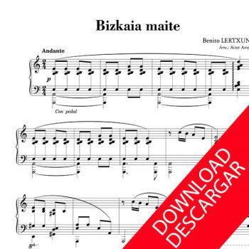 Bizkaia maite - Partitura piano - Arr.: Aitor Amezaga