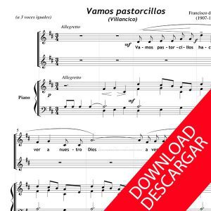Vamos pastorcillos- Aita Madina - Partitura para coro y piano