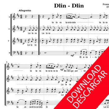 Dlin-dlin - Partitura para coro mixto SATB - Aita Madina