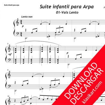 Suite infrantil para Arpa - Aita Madina - Partitura Gratis en descarga PDF