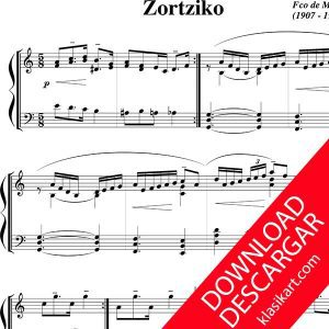 Zortziko para PIANO en PDF - Aita Madina