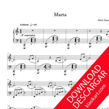Marta - Aitor Amezaga - Partitura piano gratis PDF