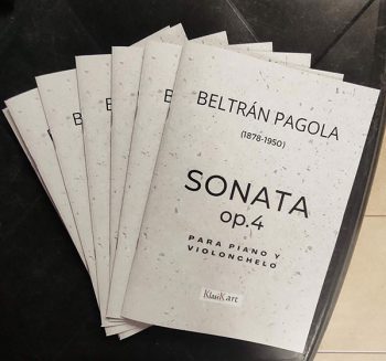 Partichela VIOLONCHELO - Sonata Op. 4 para Piano y Violoncello - Beltrán Pagola