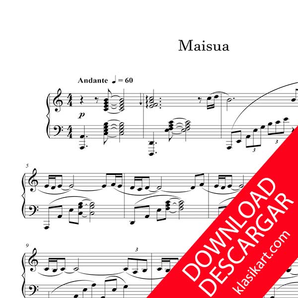 Maisua - Aitor Amezaga - Partitura para PIANO PDF